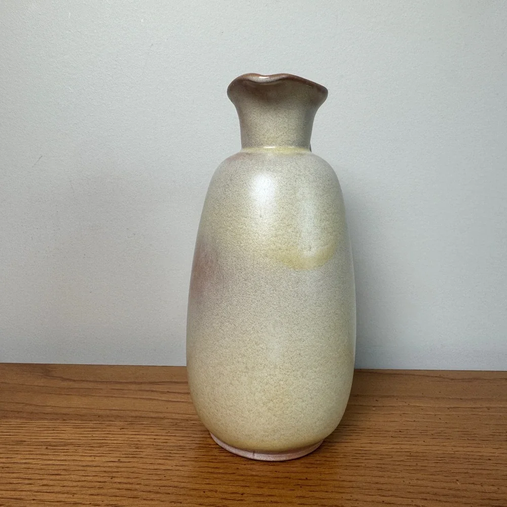 Vintage‎ Frankoma Pottery Pitcher 835 Beige Brown Glaze Ceramic Jug